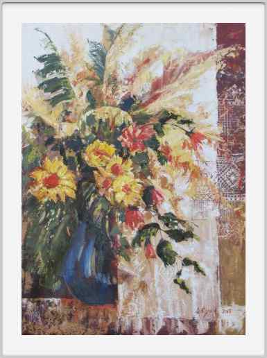 Fiori con tenda